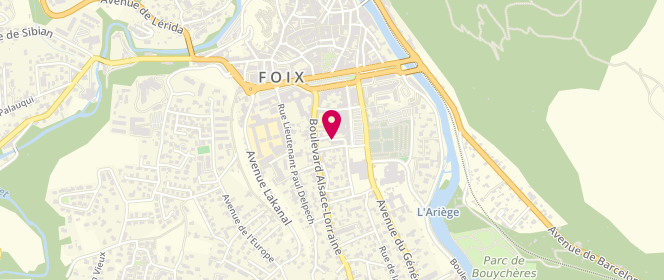 Plan de ZHU Xavier, 4 Rue Salvador Allende, 09000 Foix