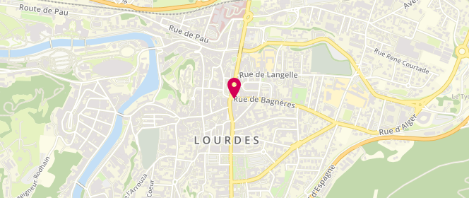 Plan de CAUBET Jean, 1 Rue de Bagneres, 65100 Lourdes