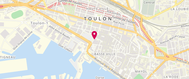 Plan de HENRY-DAUBAS Isabelle, 10 Rue Anatole France, 83000 Toulon