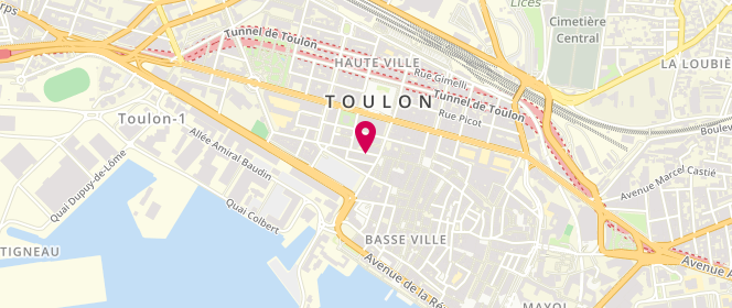 Plan de ALLOUARD Laurie, 306 Rue Jean Jaurès, 83000 Toulon