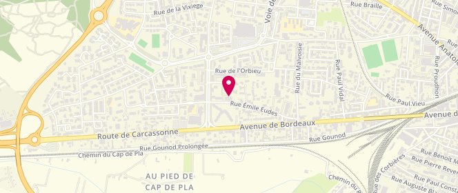 Plan de ANTOINE Maud, 7 Rue Emile Eudes, 11100 Narbonne