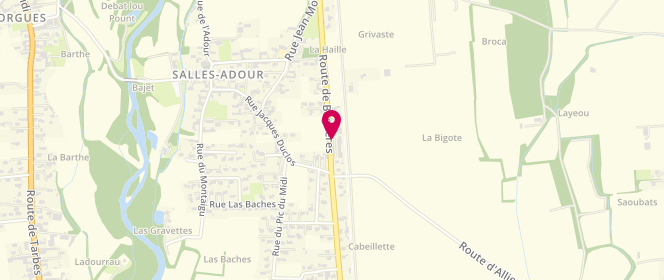 Plan de CALMETTES Etienne, 59 Route de Bagneres, 65360 Salles-Adour