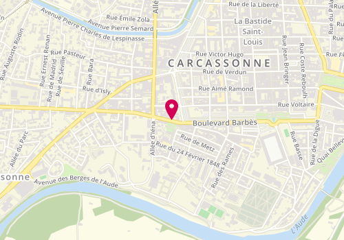 Plan de RINI Madeleine, 56 Boulevard Barbès, 11000 Carcassonne