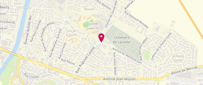 Plan de MERIAUX Jean-Luc, 2 Avenue du Marechal Juin, 11000 Carcassonne