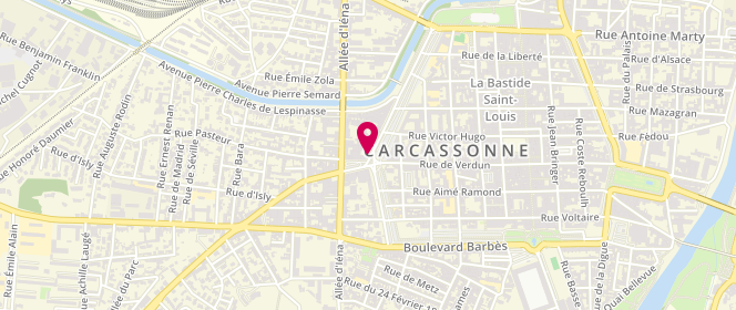 Plan de BECANT-D'HOINNE Christine, 1 Place Davilla, 11000 Carcassonne