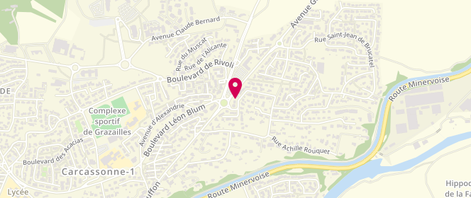 Plan de GRAVES Jacques, 40 Rue Fernandel, 11000 Carcassonne