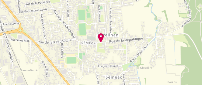 Plan de FOURCADE Joris, 55 Rue de la Republique, 65600 Séméac