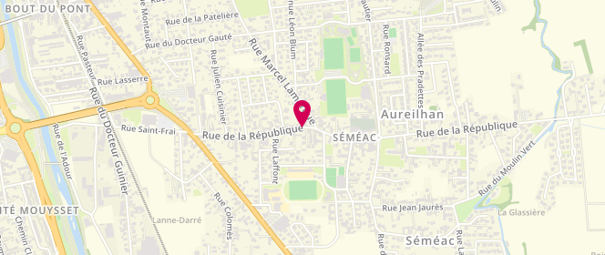 Plan de DUJARDIN-PERES Béatrice, 27 Bis Rue de la Republique, 65600 Séméac