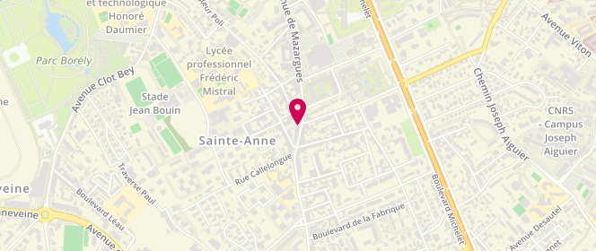 Plan de CHOURAQUI Roselyne, 32 Rue Thieux, 13008 Marseille