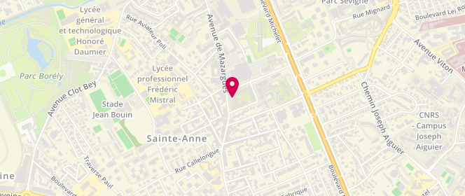 Plan de SALLE DE CHOU Camille, 429 Avenue de Mazargues, 13008 Marseille