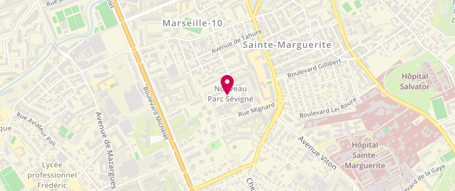 Plan de FARJON Jean Paul, Rue Rabutin Chantal, 13009 Marseille