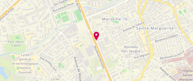 Plan de FABRE Guillaume, 171 Boulevard Michelet, 13009 Marseille