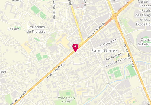 Plan de INIESTA Aurélie, 393 Avenue du Prado, 13008 Marseille