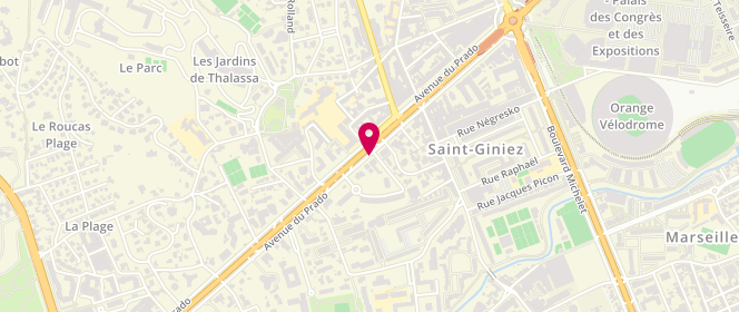 Plan de BICCHIERAI Estelle, 393 Avenue du Prado, 13008 Marseille
