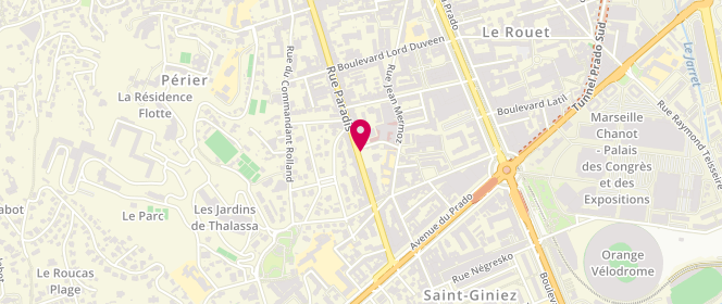 Plan de Centre Medical Icos, 463 Rue Paradis, 13008 Marseille