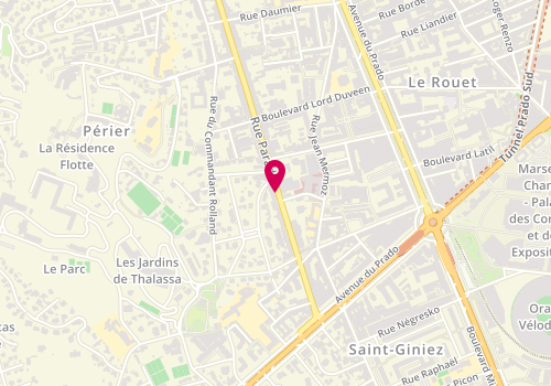 Plan de PAOLI Isabelle, 490 Rue Paradis, 13008 Marseille