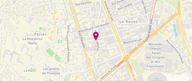 Plan de LECURIEUX CLERVILLE Roger, 118 Rue Jean Mermoz, 13008 Marseille