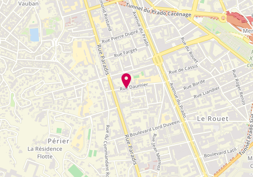 Plan de TOUITOU Michèle, 3 Rue Daumier, 13008 Marseille
