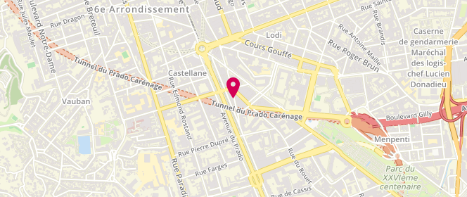 Plan de POUCHOT-CAMOZ-GANDORME Christelle, 7 Rue de Genes, 13006 Marseille
