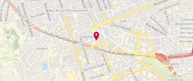 Plan de BISMUTH-BARGAS Aline, 22 Avenue du Prado, 13006 Marseille