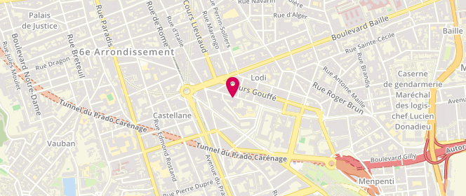 Plan de FRICK Lauriane, 38 Avenue de Toulon, 13006 Marseille