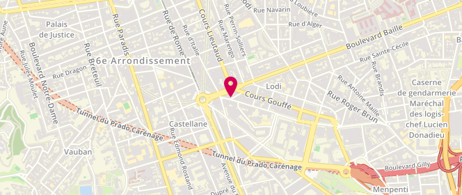 Plan de BENSIMON-ROUCH Nadine, 1 Rue Mondovi, 13006 Marseille
