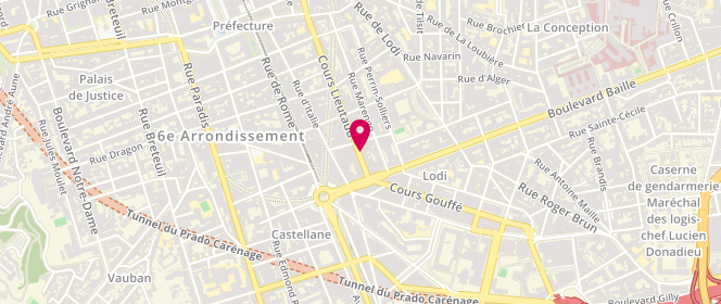 Plan de HUETZ Germaine, 151 Cours Lieutaud, 13006 Marseille