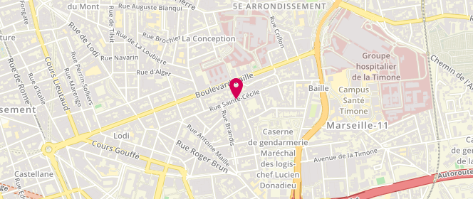 Plan de CREMIEUX Georges, 88 Rue Sainte Cécile, 13005 Marseille