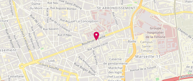 Plan de GINOUX Emmanuelle, 147 Boulevard Baille, 13005 Marseille