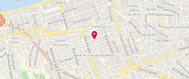 Plan de SUNHARY DE VERVILLE Aurélie, 10 Rue Edmond Rostand, 13006 Marseille