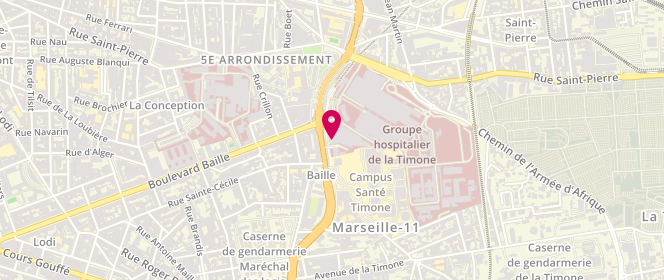 Plan de TISSOT-DUPONT Hervé, 21 Boulevard Jean Moulin, 13005 Marseille