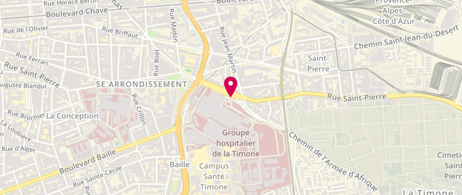Plan de DE RAUGLAUDRE Bernadette, 264 Rue Saint Pierre, 13005 Marseille