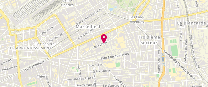 Plan de BELMELIANI Sonia, 72 Rue Chape, 13004 Marseille