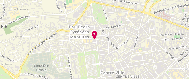 Plan de REBUFIE Isabelle, 1 Rue Victor Hugo, 64000 Pau