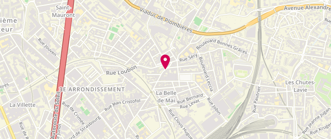 Plan de BROSSET-LENOIR Anne Marie, 94 Rue Belle de Mai, 13003 Marseille