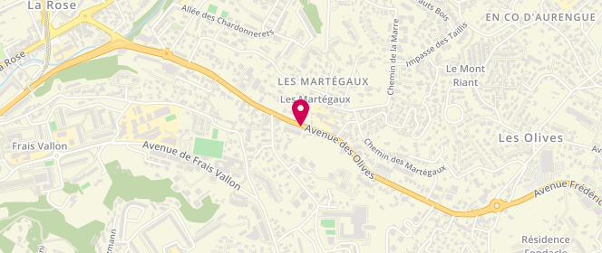 Plan de MARTIN Laure, 148 Avenue des Olives, 13013 Marseille