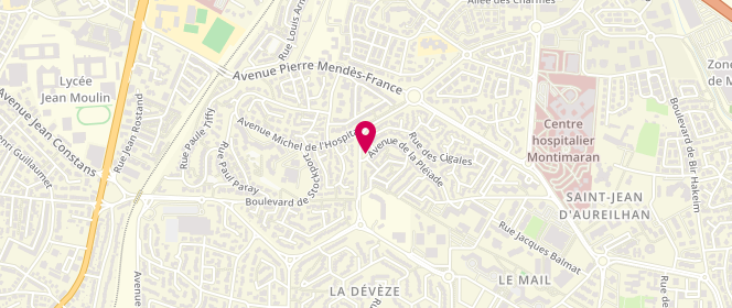 Plan de ASSEMAT Jacques, 3 Avenue de la Pleiade, 34500 Béziers