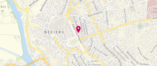 Plan de LAPEYRE Frédéric, 10 Rue Boieldieu, 34500 Béziers