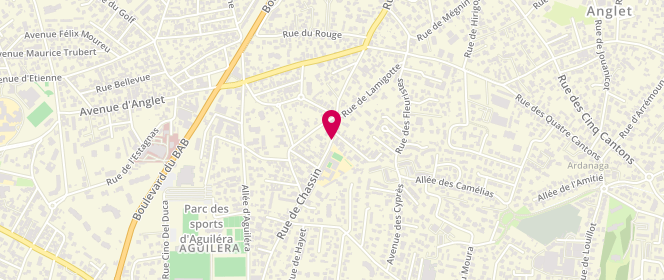 Plan de HARLOUCHET Michèle, 34 Rue de Chassin, 64600 Anglet