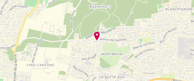 Plan de OSPITAL Antoine, 77 Avenue des Pyrenees, 64600 Anglet