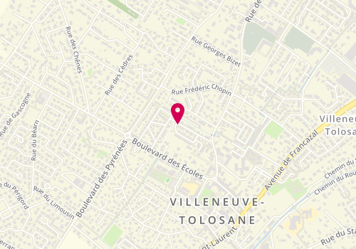 Plan de POMES Christine, 27 Rue des Violettes, 31270 Villeneuve-Tolosane