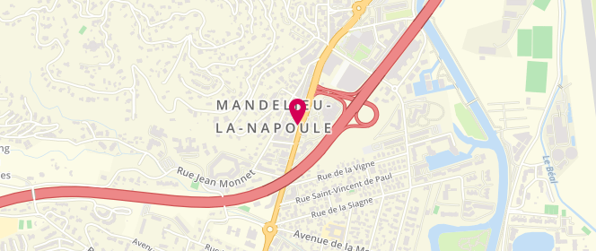 Plan de DUBERTRAND Jean Marc, 405 Avenue de Cannes, 06210 Mandelieu-la-Napoule