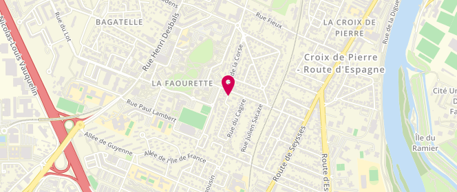 Plan de DE MALEFETTE Bénédicte, 52 Rue du Cagire, 31100 Toulouse