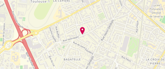 Plan de GAYRARD Charles, 33 Rue Vestrepain, 31100 Toulouse