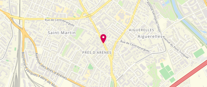Plan de DOUMERGUE Nadine, 134 Avenue de Palavas, 34070 Montpellier