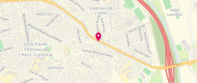 Plan de DARNET-BATAILLE Isabelle, 166 Avenue de Castres, 31500 Toulouse