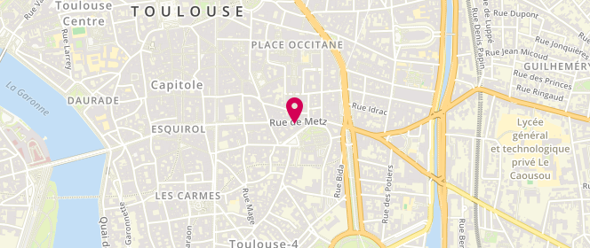 Plan de DENAX Céline, 54 Rue de Metz, 31000 Toulouse