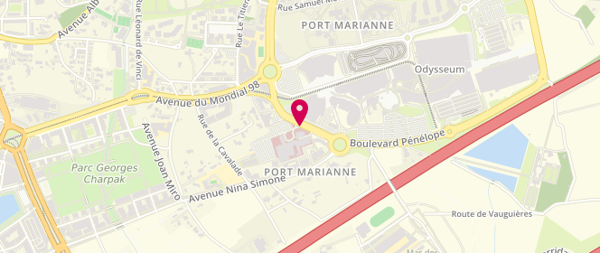 Plan de THIBAULT DE CHANVALON Aurélie, 220 Boulevard Penelope, 34960 Montpellier