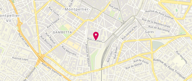 Plan de CAPDEVIELLE Delphine, 4 Rue Catalan, 34000 Montpellier