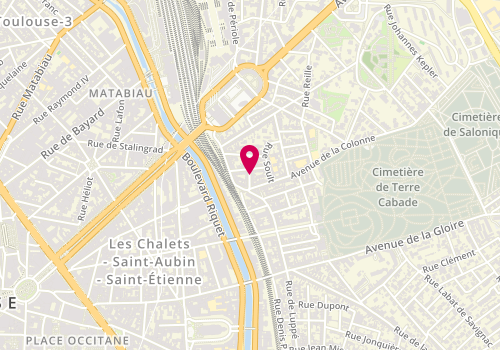 Plan de PLOUVIER-SAUX Marie, 5 Rue Bertrand Clauzel, 31500 Toulouse
